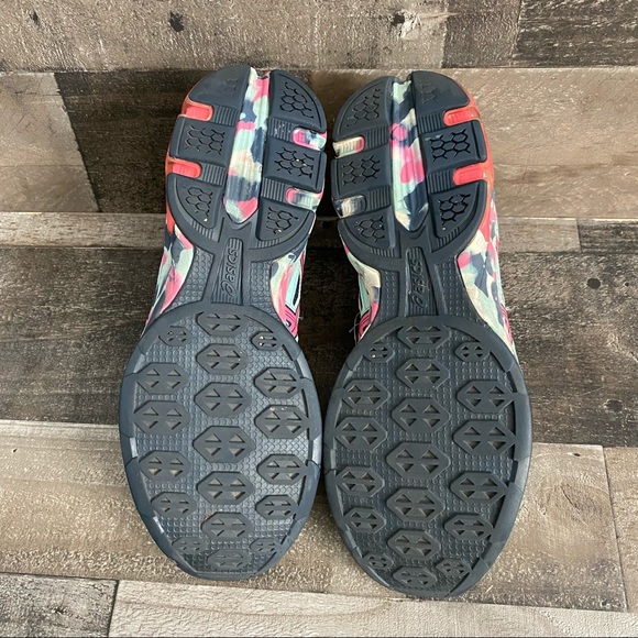 Asics Gel Frantic 7 T3A6Q Womens Running Shoes Aqua Pink Midnight Blue Size 10. - Picture 9 of 10